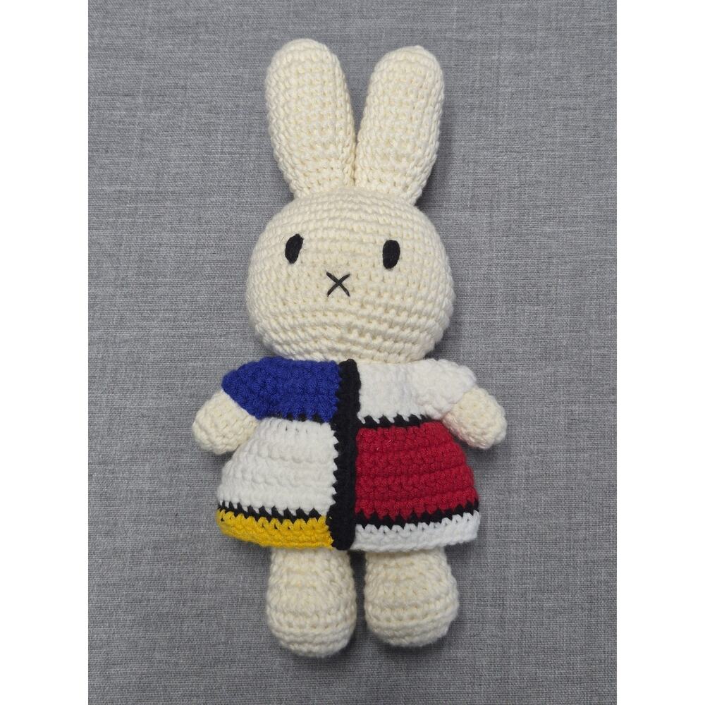 Just Dutch Miffy Mondrian Crochet Doll Organic Cotton 25Cm Handmade CE Certified